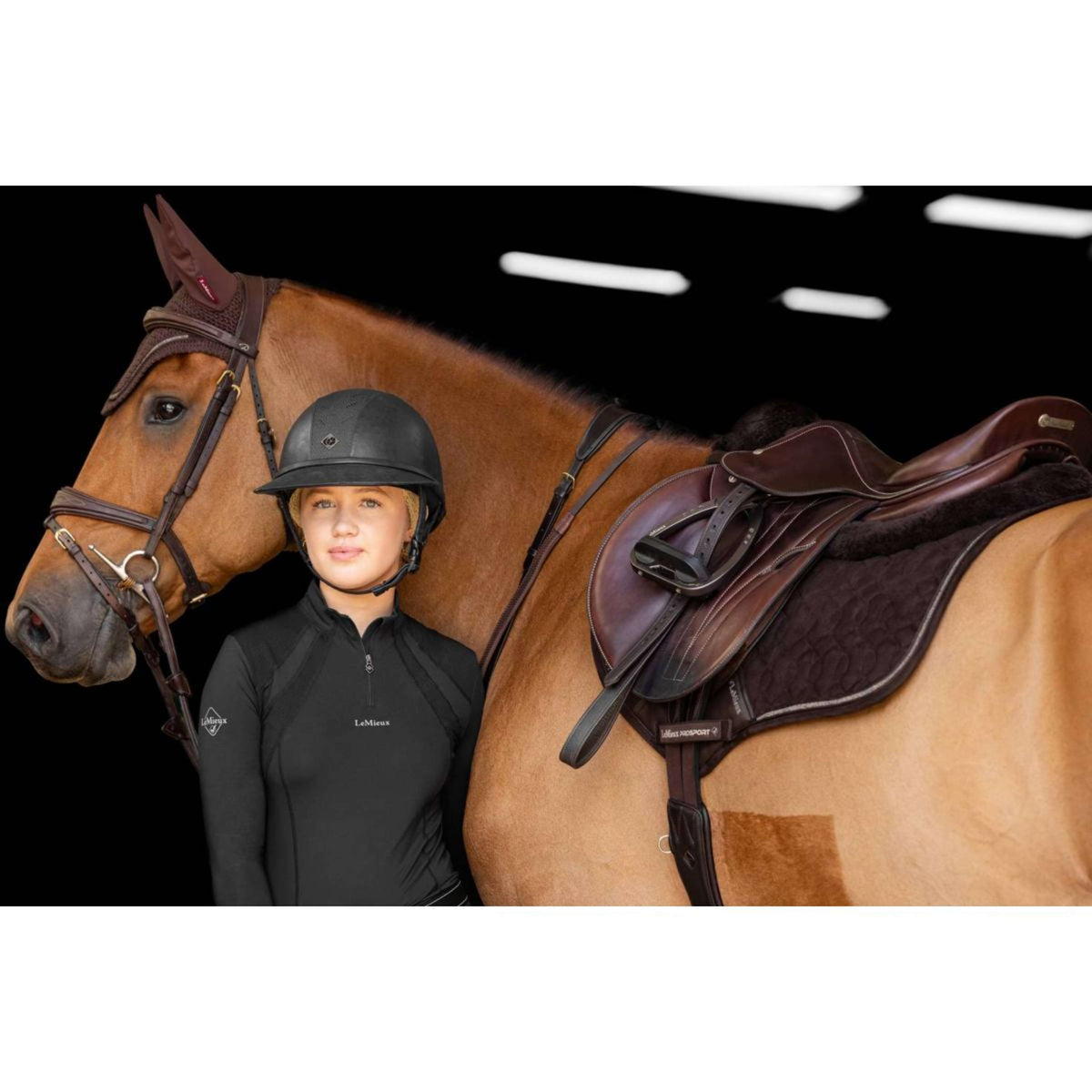 LeMieux Saddlepad Crystal Suede Close Contact Brown