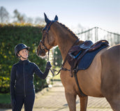 LeMieux Saddlepad Crystal Suede Jumping Navy