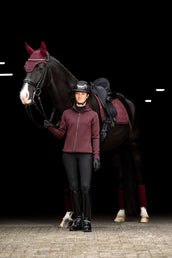 LeMieux Saddlepad Crystal Suede Dressage Burgundy