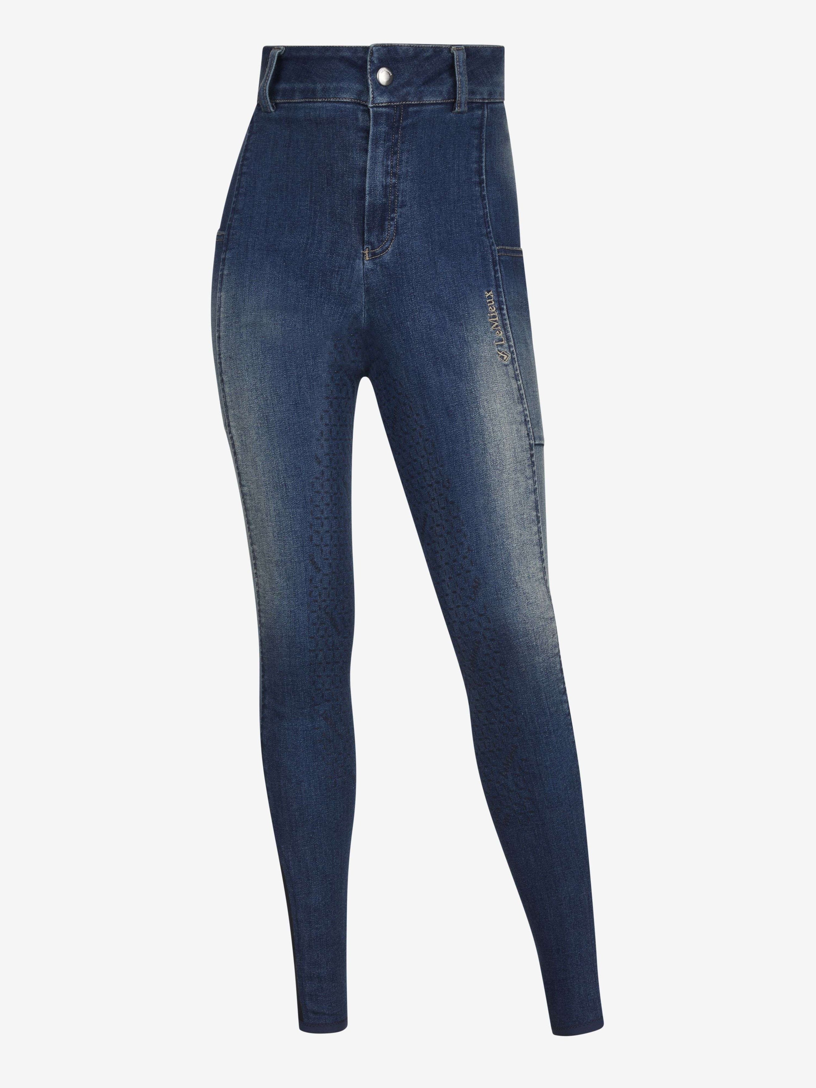 LeMieux Breeches Young Rider Annie Denim Dark Wash