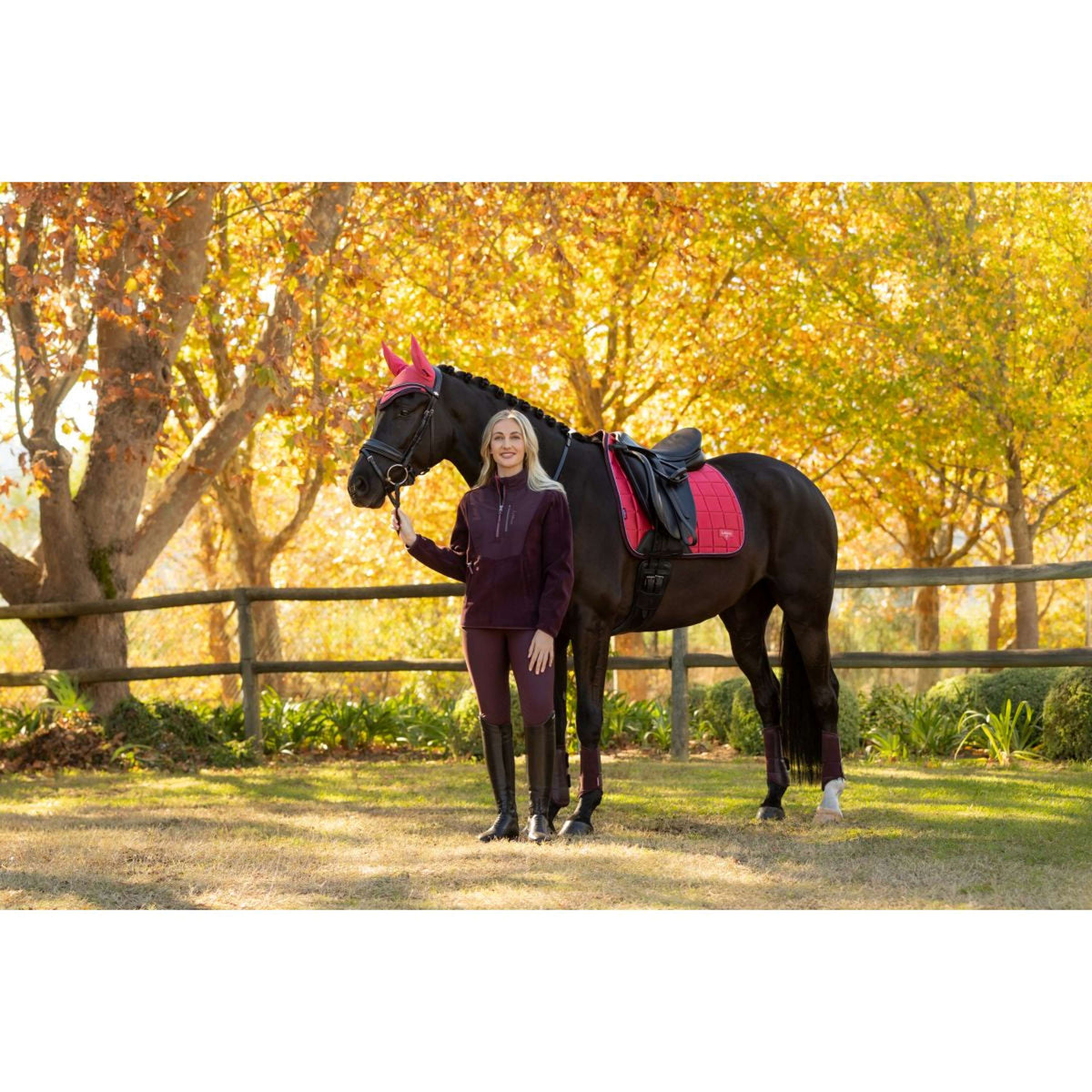 LeMieux Saddlepad Loire Classic Dressage Cranberry