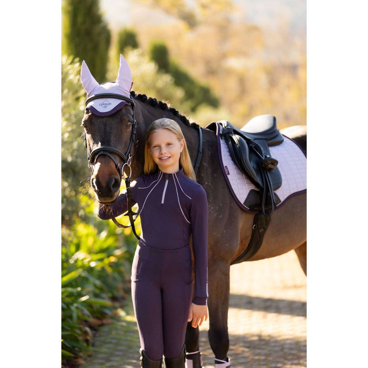 LeMieux Baselayer Young Rider Mia Mesh Juniper