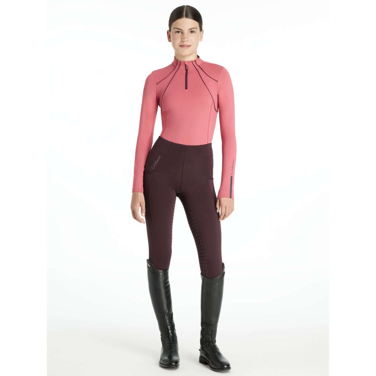 LeMieux Baselayer Young Rider Mia Mesh Cranberry