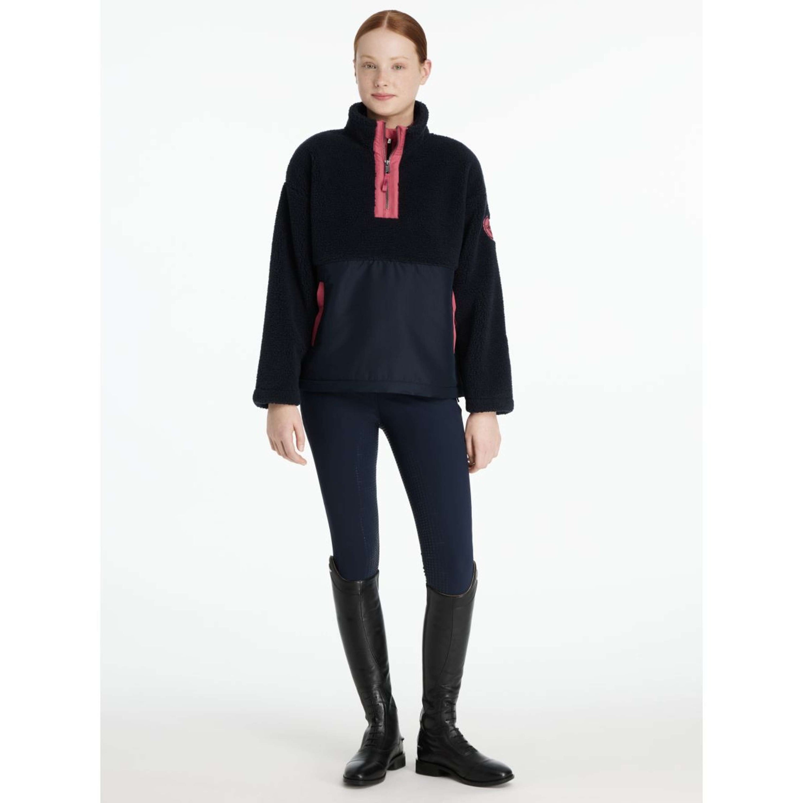 LeMieux Sweater Young Rider Tammy Teddy Fleece Navy LeMieux Sweater Young Rider Tammy Teddy Fleece Navy