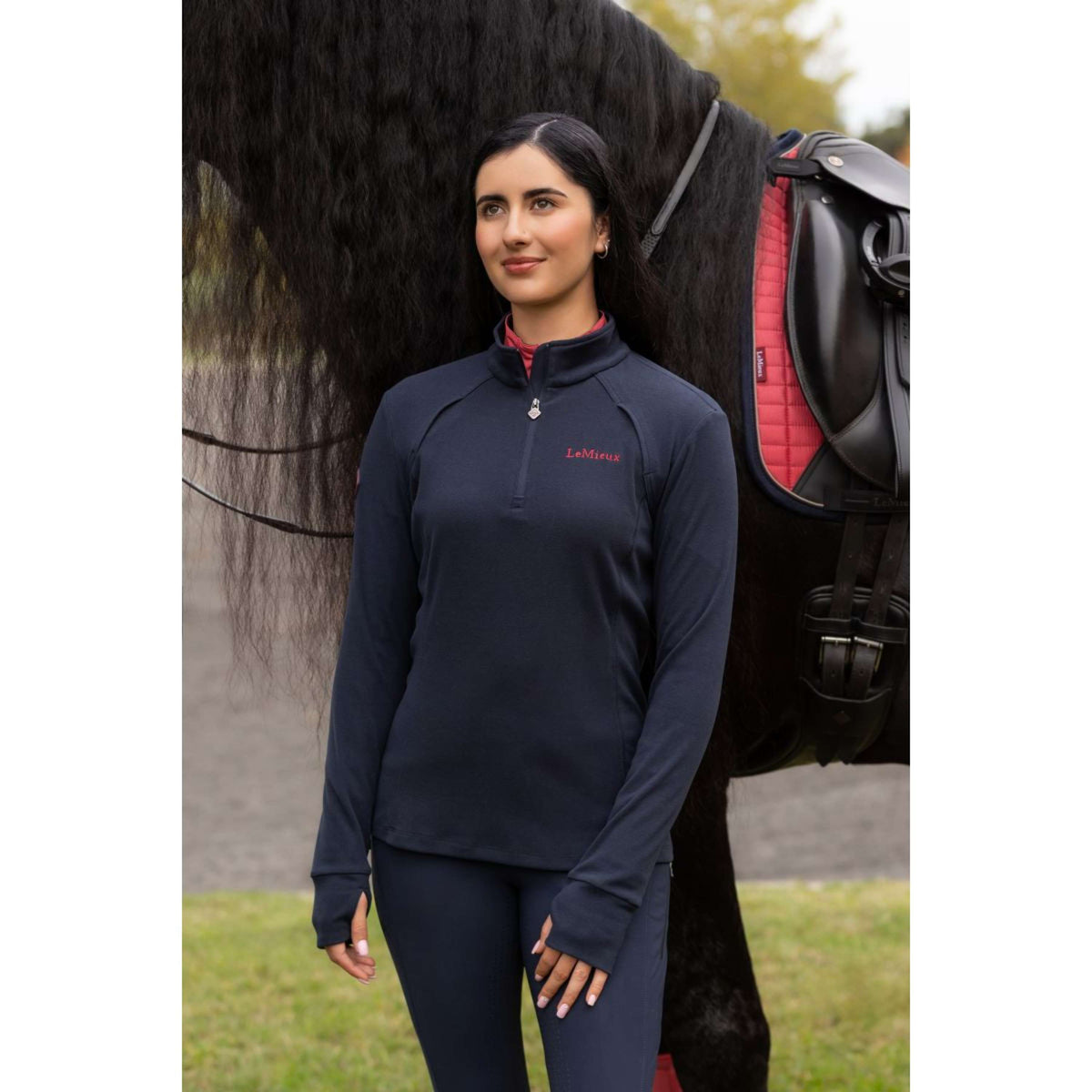LeMieux Long Sleeve Frances Fleece Navy