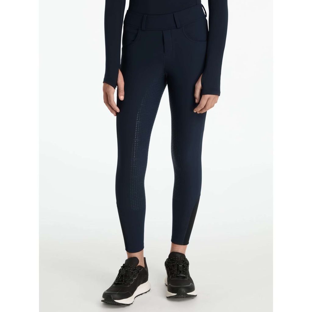 LeMieux Riding Legging Young Rider Ella Brushed Full Grip Navy