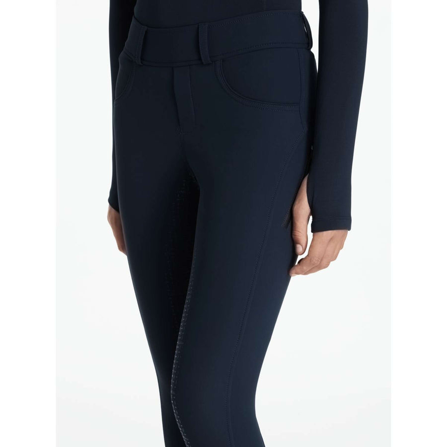 LeMieux Riding Legging Young Rider Ella Brushed Full Grip Navy