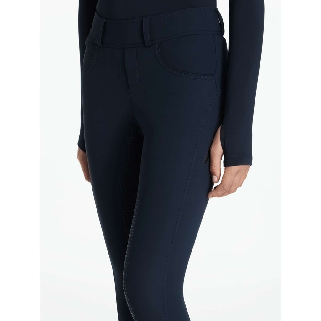 LeMieux Riding Legging Young Rider Ella Brushed Full Grip Navy