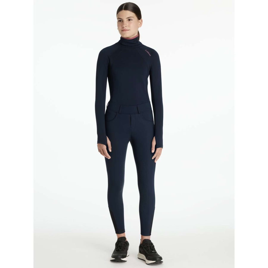 LeMieux Riding Legging Young Rider Ella Brushed Full Grip Navy