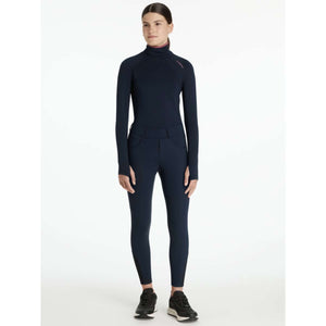 LeMieux Riding Legging Young Rider Ella Brushed Full Grip Navy