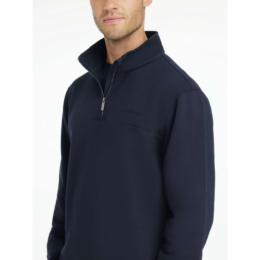 LeMieux Sweater Quarter Neck Men Navy