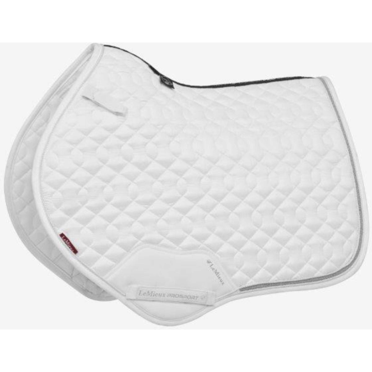 LeMieux Saddlepad Crystal Suede Close Contact White