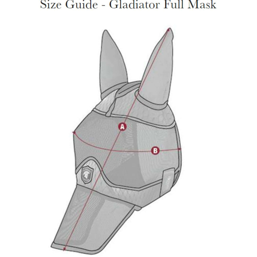 LeMieux Fly Mask Gladiator Full Grey