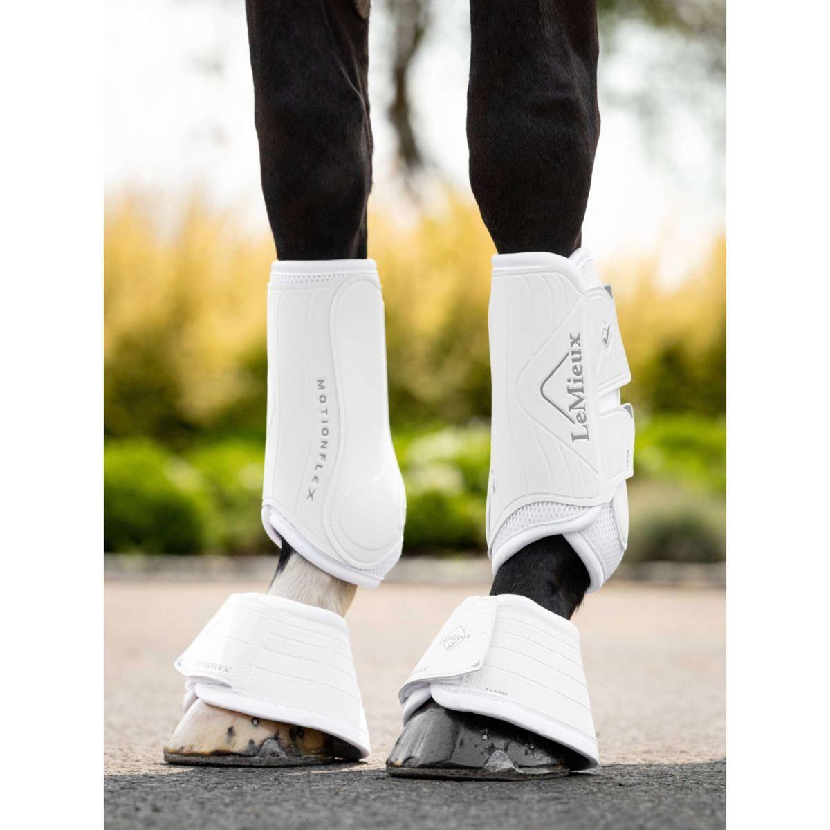 LeMieux Bell Boots Motionflex OverReach White