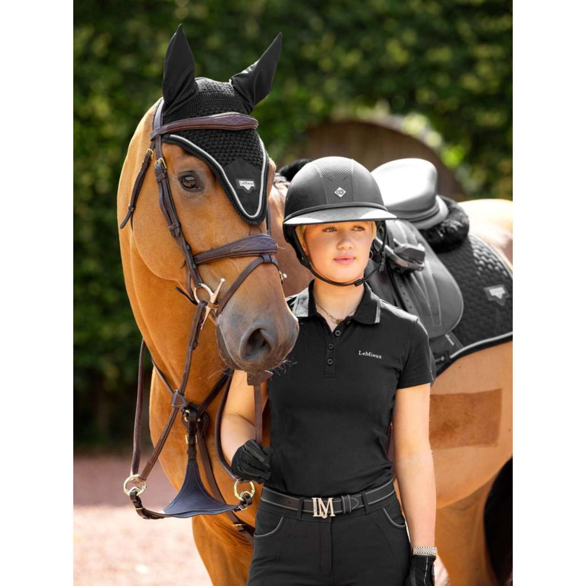 LeMieux Saddlepad Jumping Puissance Suede Black