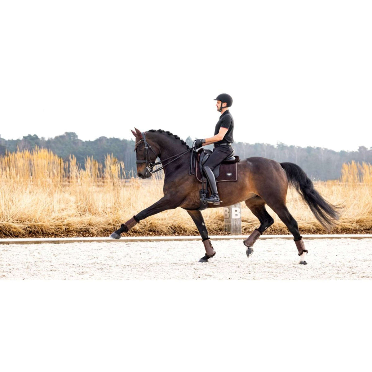 LeMieux Saddlepad Dressage Puissance Suede Brown