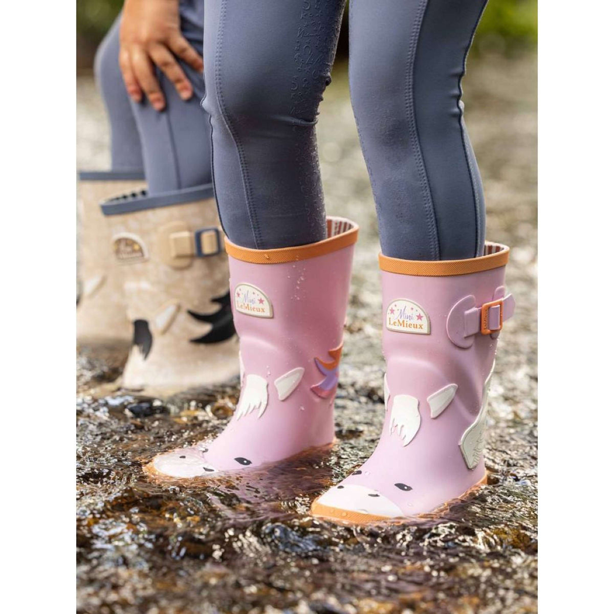 LeMieux Rain Boots Puddle Pals Pink