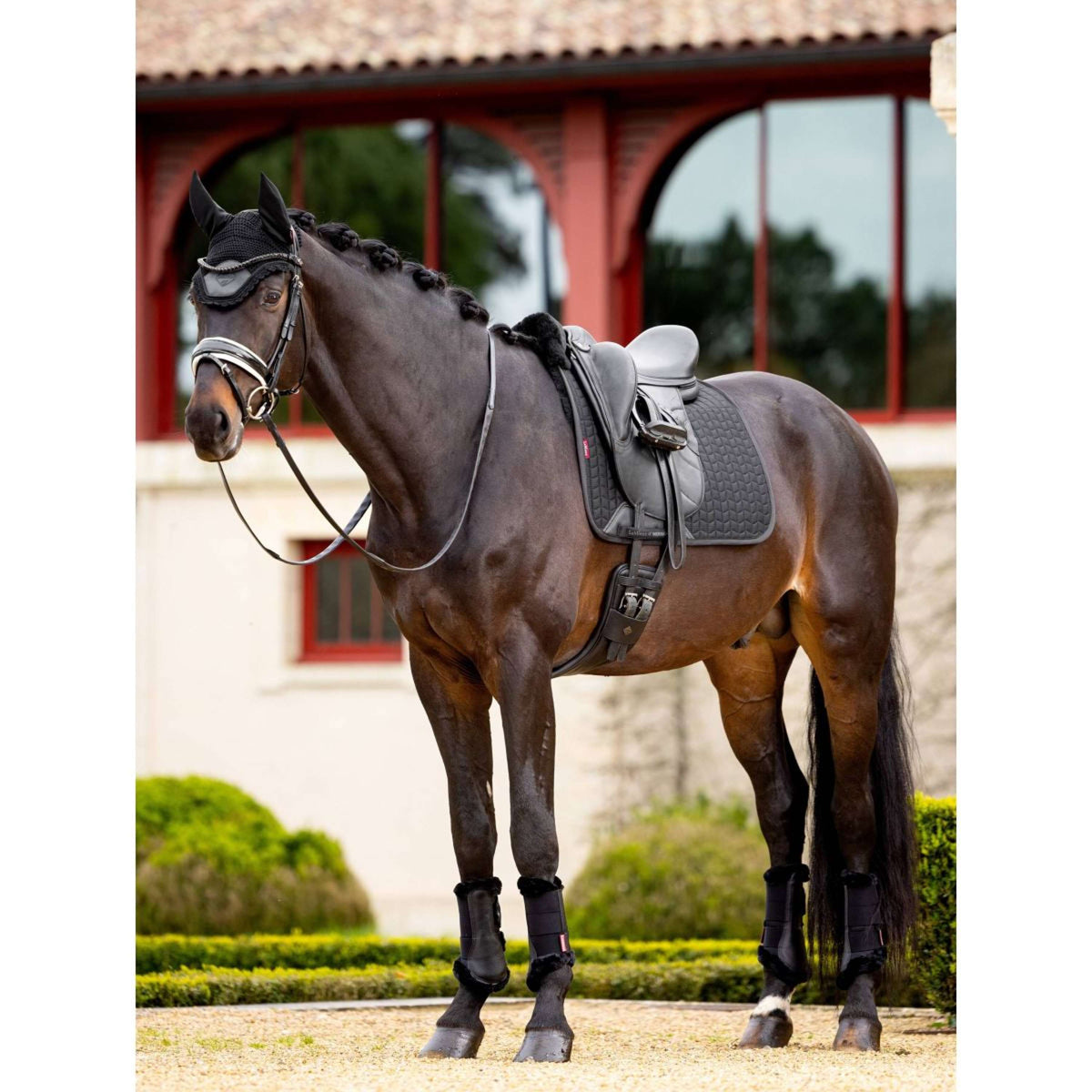 LeMieux Saddlepad ProLambskin Square Dressage Black/Black