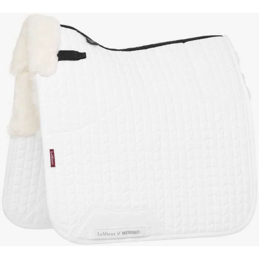 LeMieux Saddlepad ProLambs Square Half Lined Dressage White/White