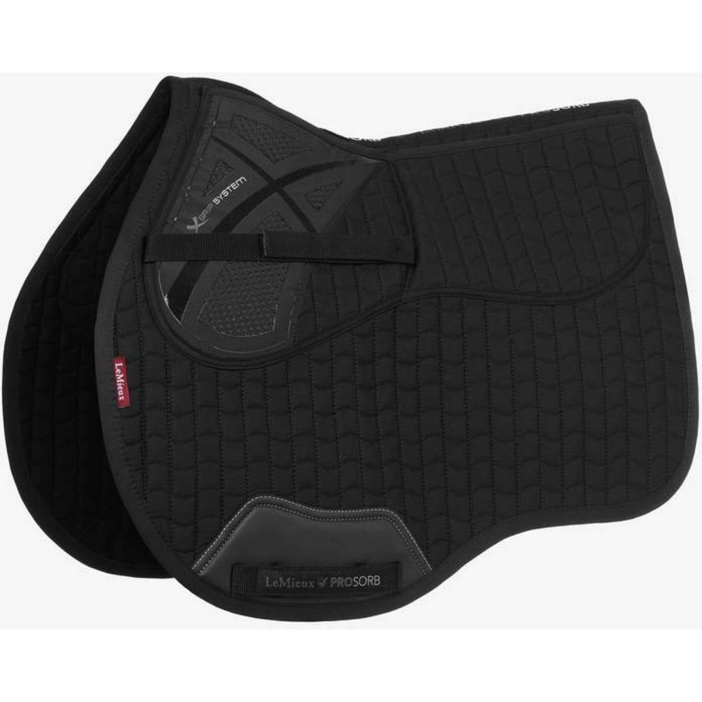 LeMieux Saddlepad Prosorb Plain 2 Pocket General Purpose Black
