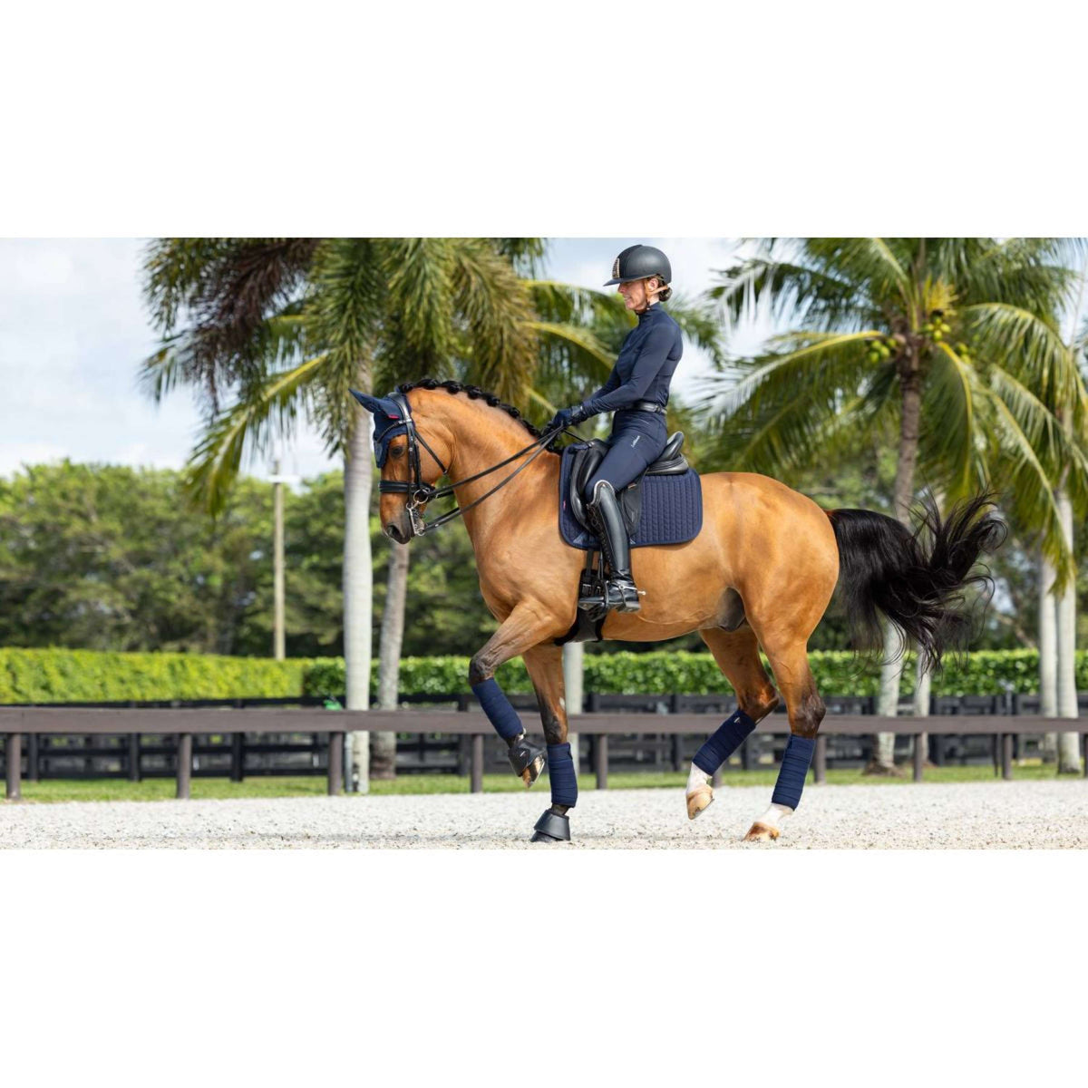 LeMieux Saddlepad Prosorb Plain 2 Pocket Dressage Navy