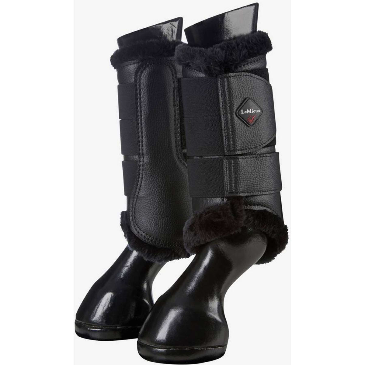 LeMieux Leg Protectors Brushing Fleece Lined Black