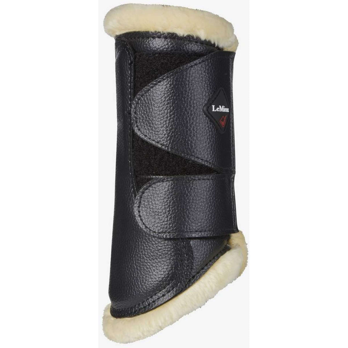 LeMieux Leg Protectors Brushing Fleece Lined Black/Natural