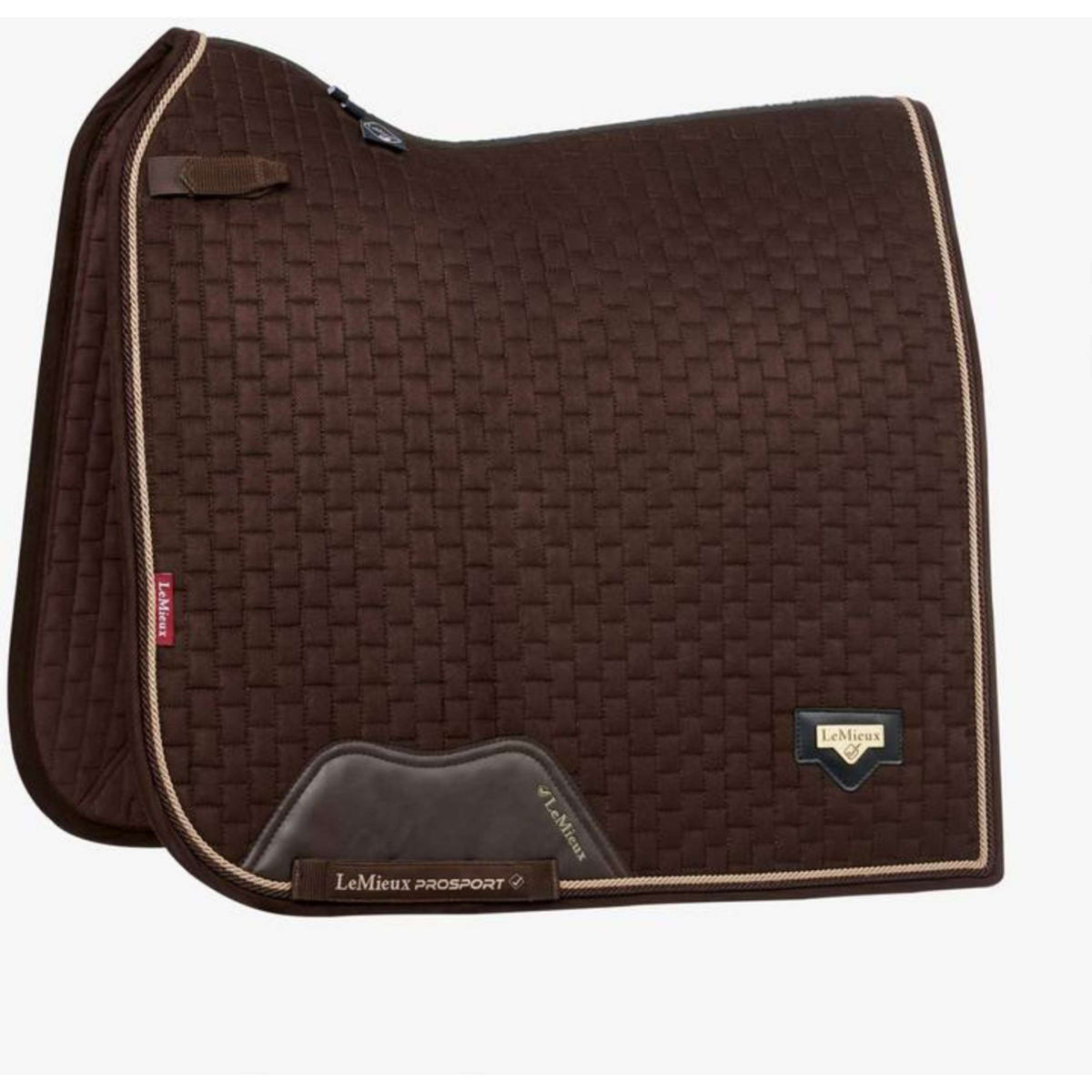 LeMieux Saddlepad Dressage Puissance Suede Brown