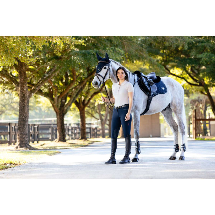 LeMieux Saddlepad Puissance Suede Close Contact Navy