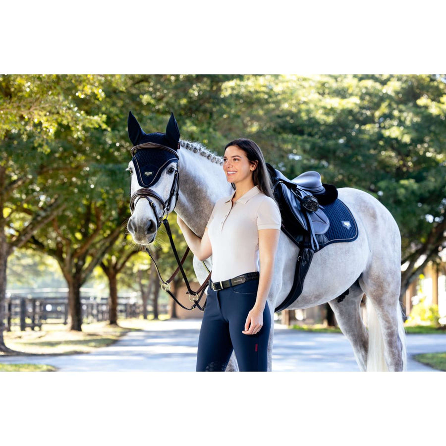 LeMieux Saddlepad Puissance Suede Close Contact Navy