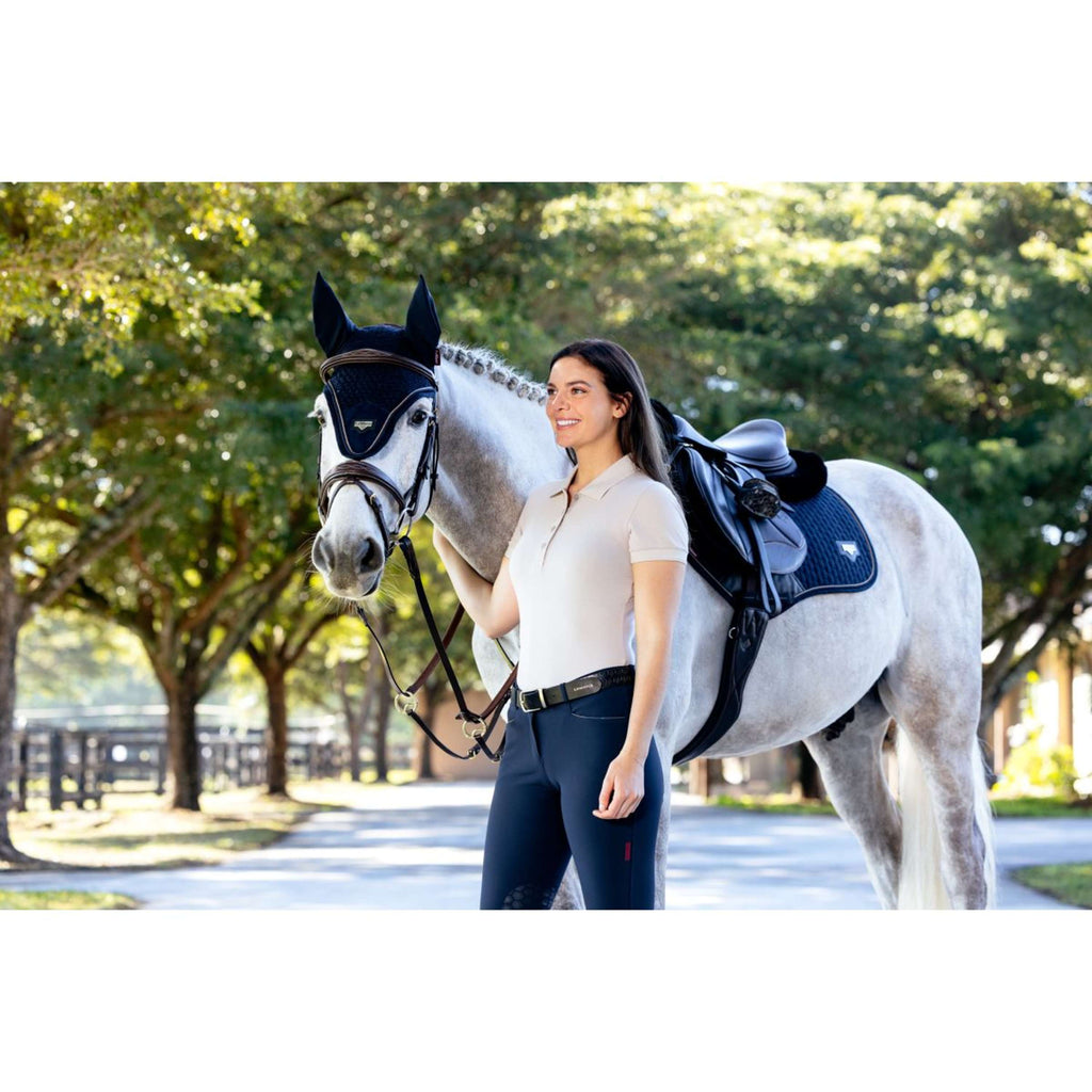 LeMieux Saddlepad Puissance Suede Close Contact Navy