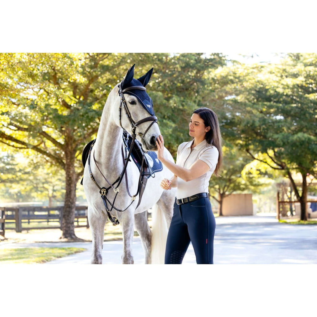 LeMieux Saddlepad Puissance Suede Close Contact Navy