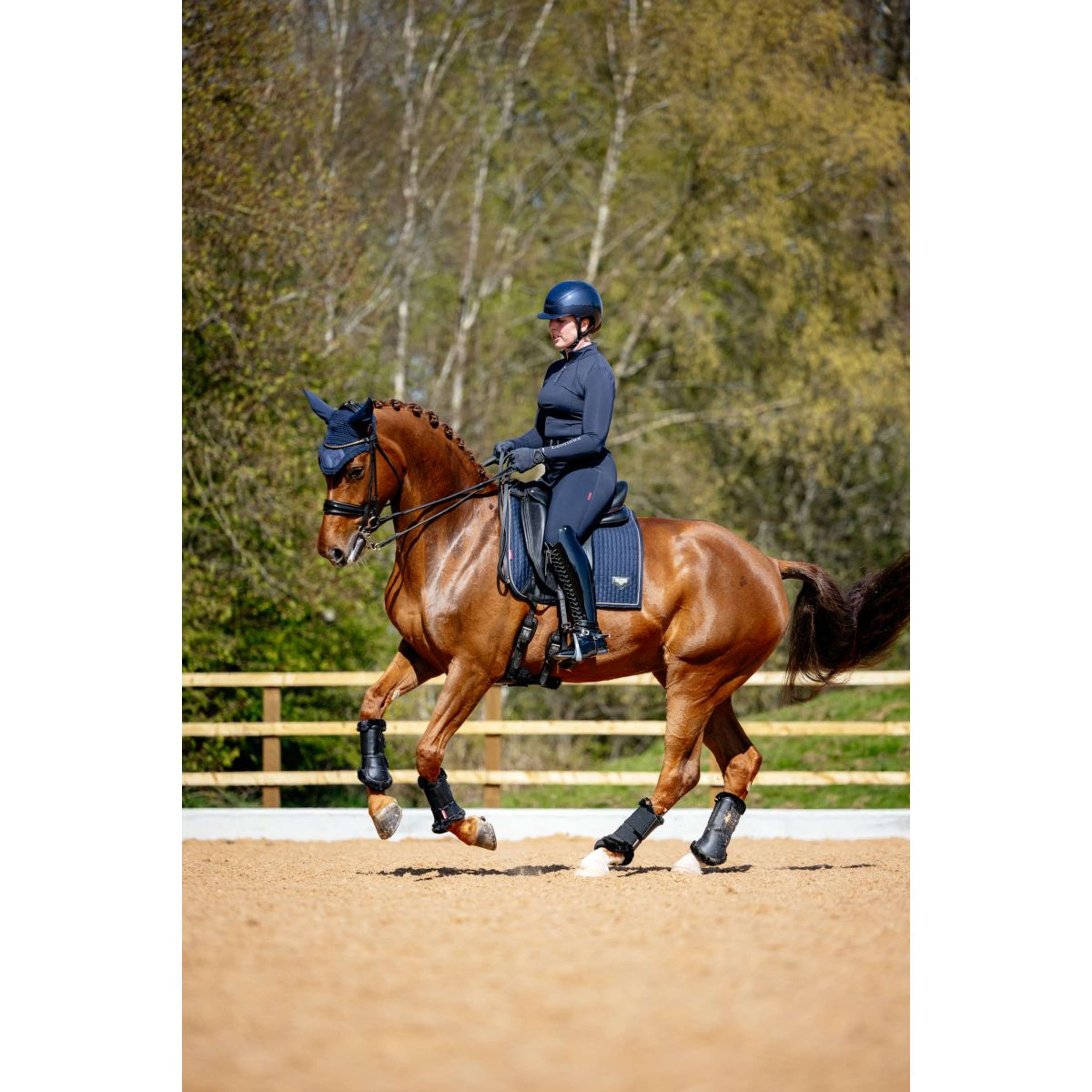 LeMieux Saddlepad Puissance Suede Dressage Navy