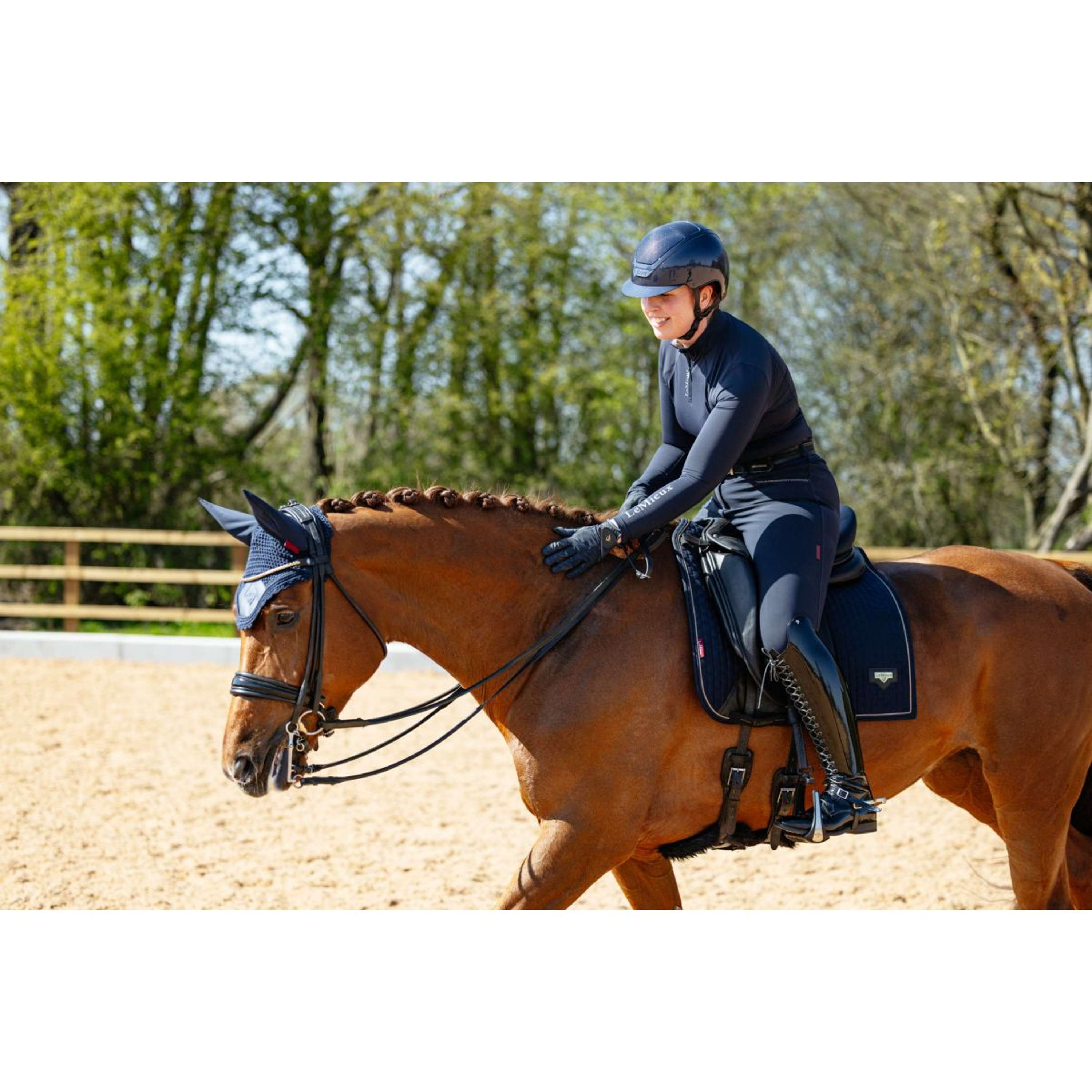 LeMieux Saddlepad Puissance Suede Dressage Navy