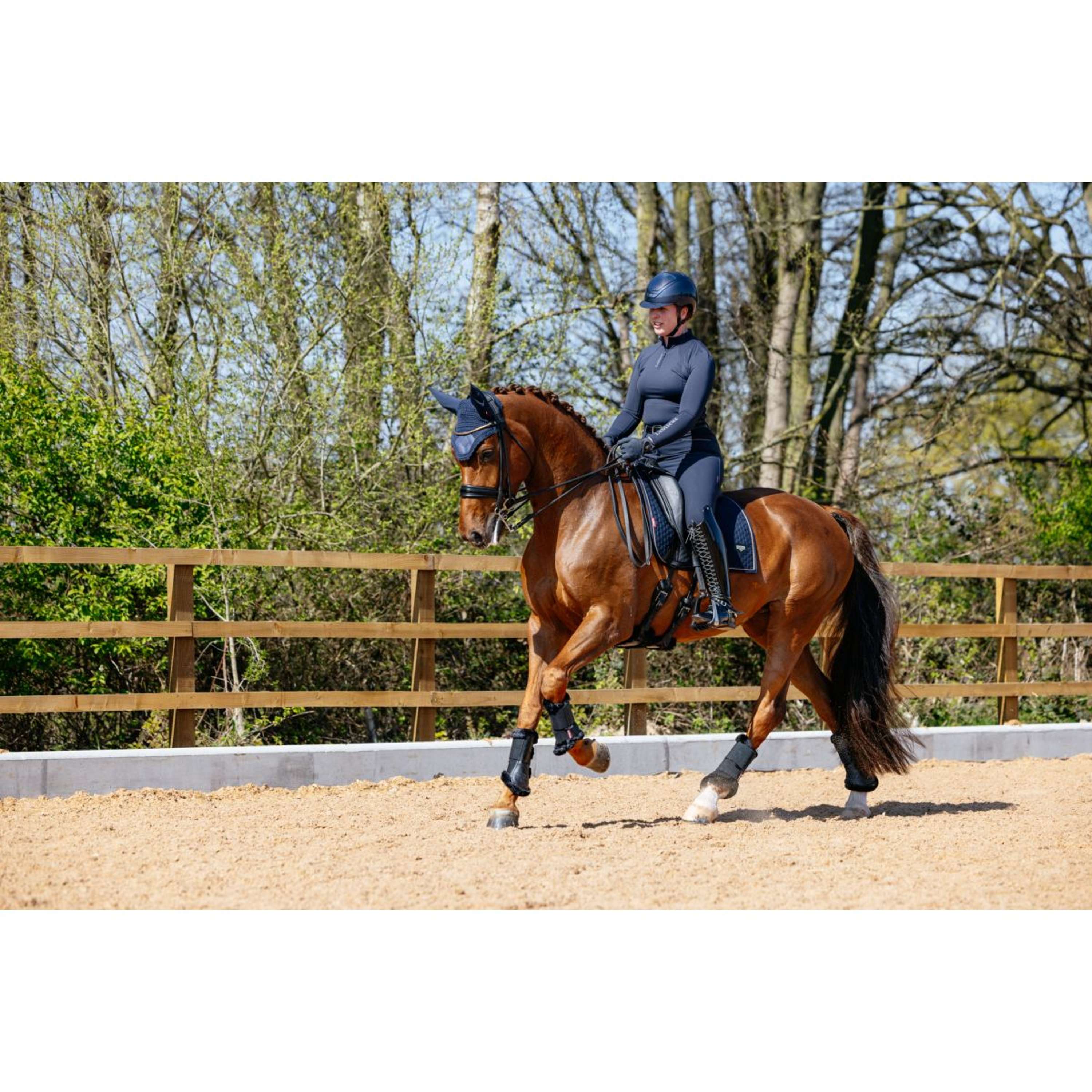 LeMieux Saddlepad Puissance Suede Dressage Navy