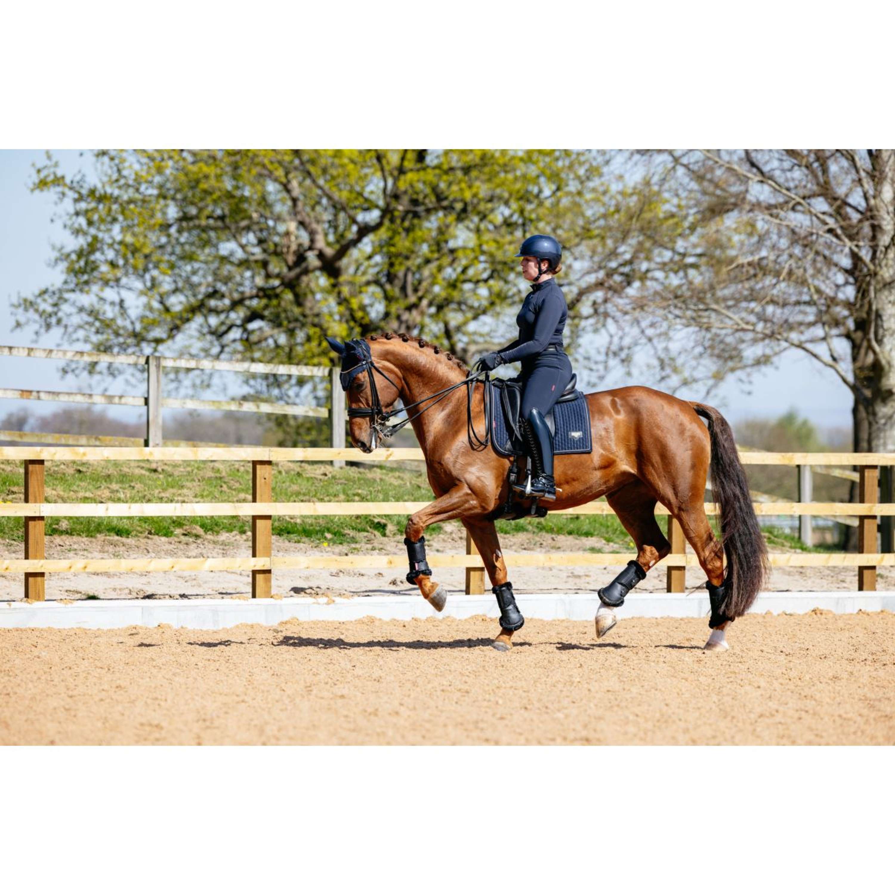LeMieux Saddlepad Puissance Suede Dressage Navy