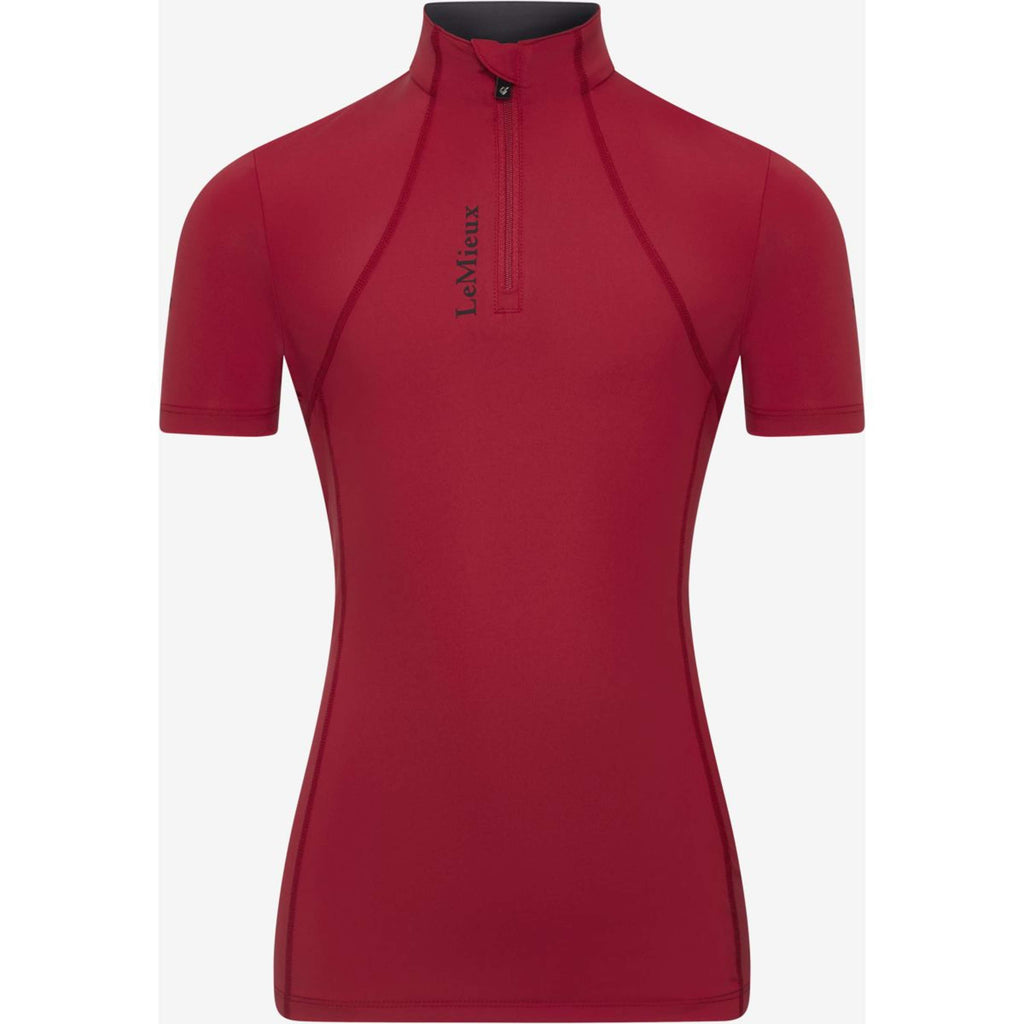 LeMieux Baselayer Young Rider Classique Short Sleeves Chilli