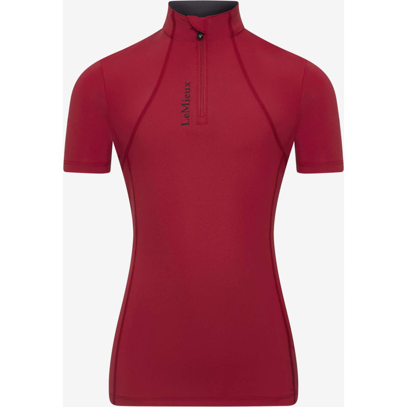 LeMieux Baselayer Young Rider Classique Short Sleeves Chilli