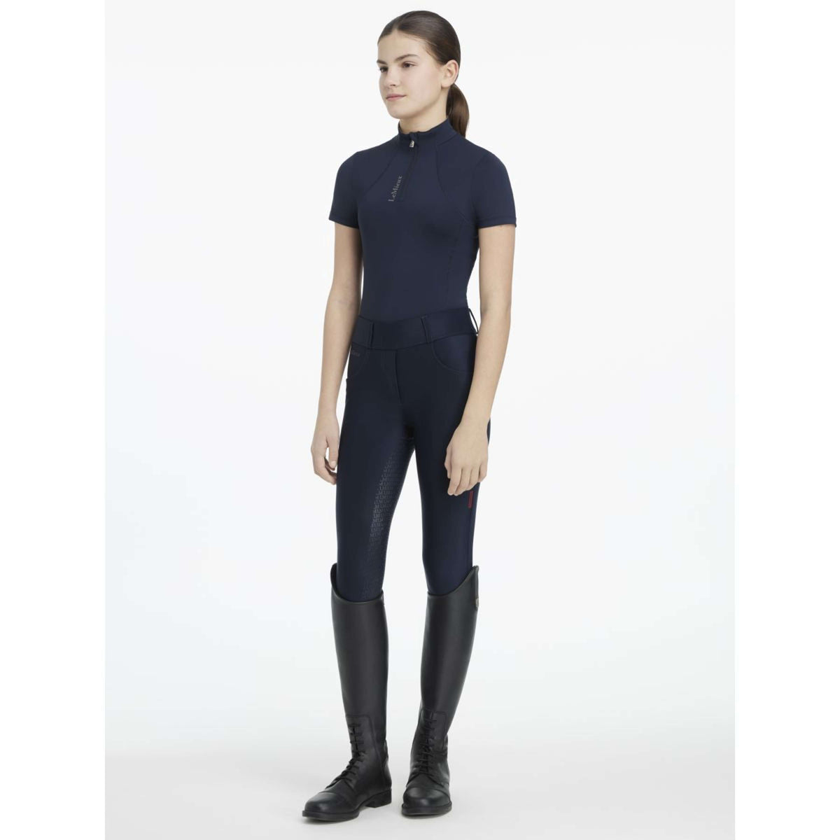 LeMieux Baselayer Young Rider Classique Short Sleeves Navy