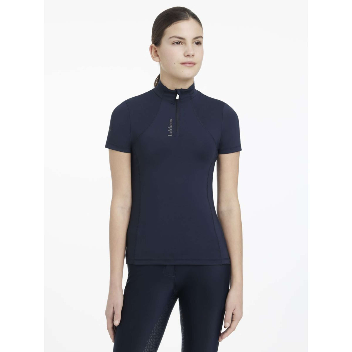 LeMieux Baselayer Young Rider Classique Short Sleeves Navy