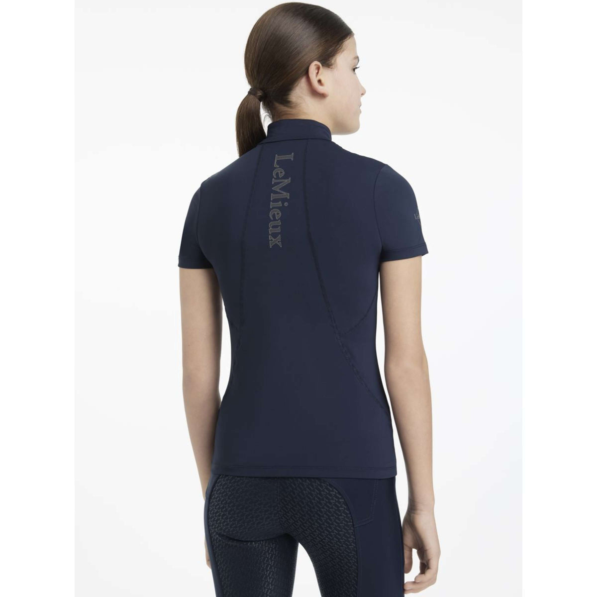 LeMieux Baselayer Young Rider Classique Short Sleeves Navy