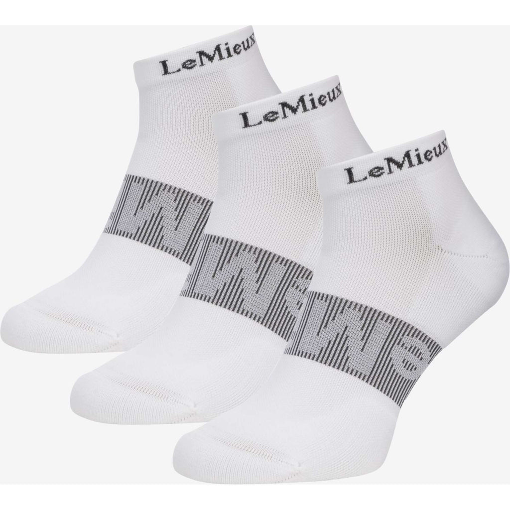 LeMieux Socks Trainer 3 Pack White