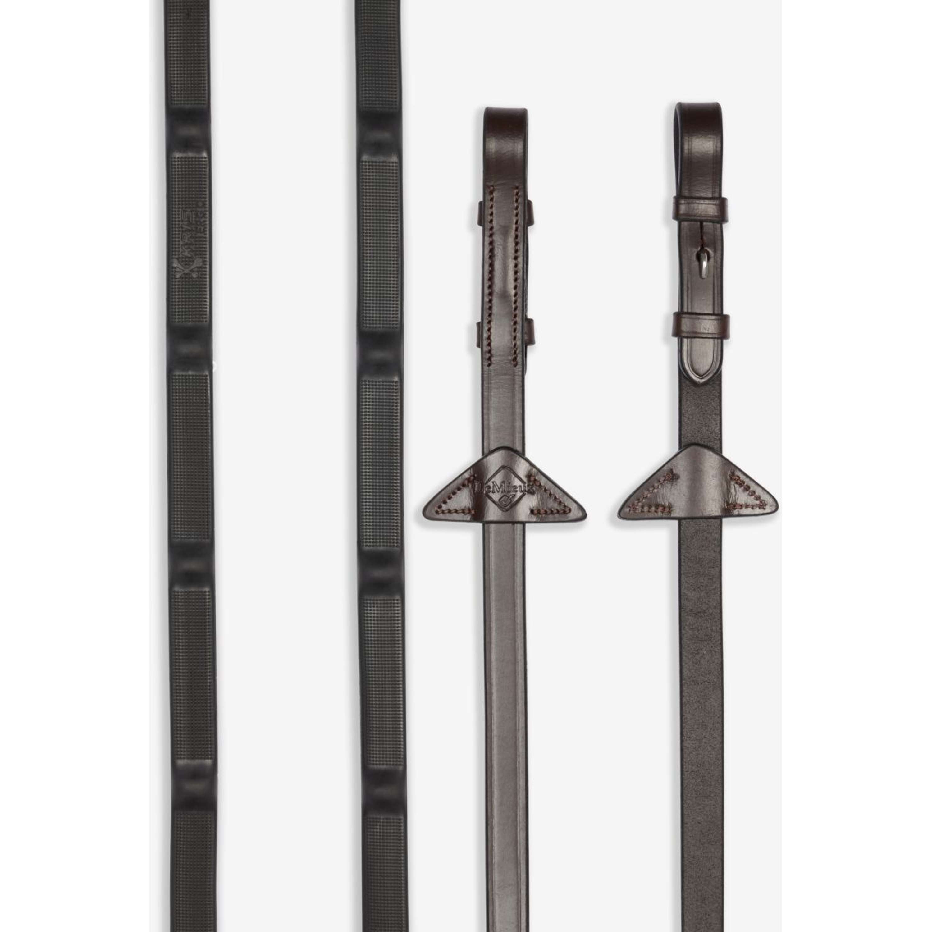 LeMieux Reins Ergo Grip Rubber Havana