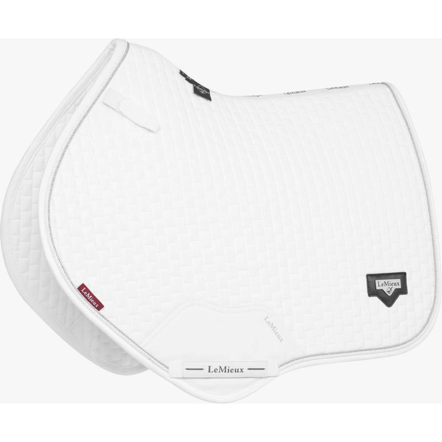 LeMieux Saddlepad Puissance Suede Close Contact White