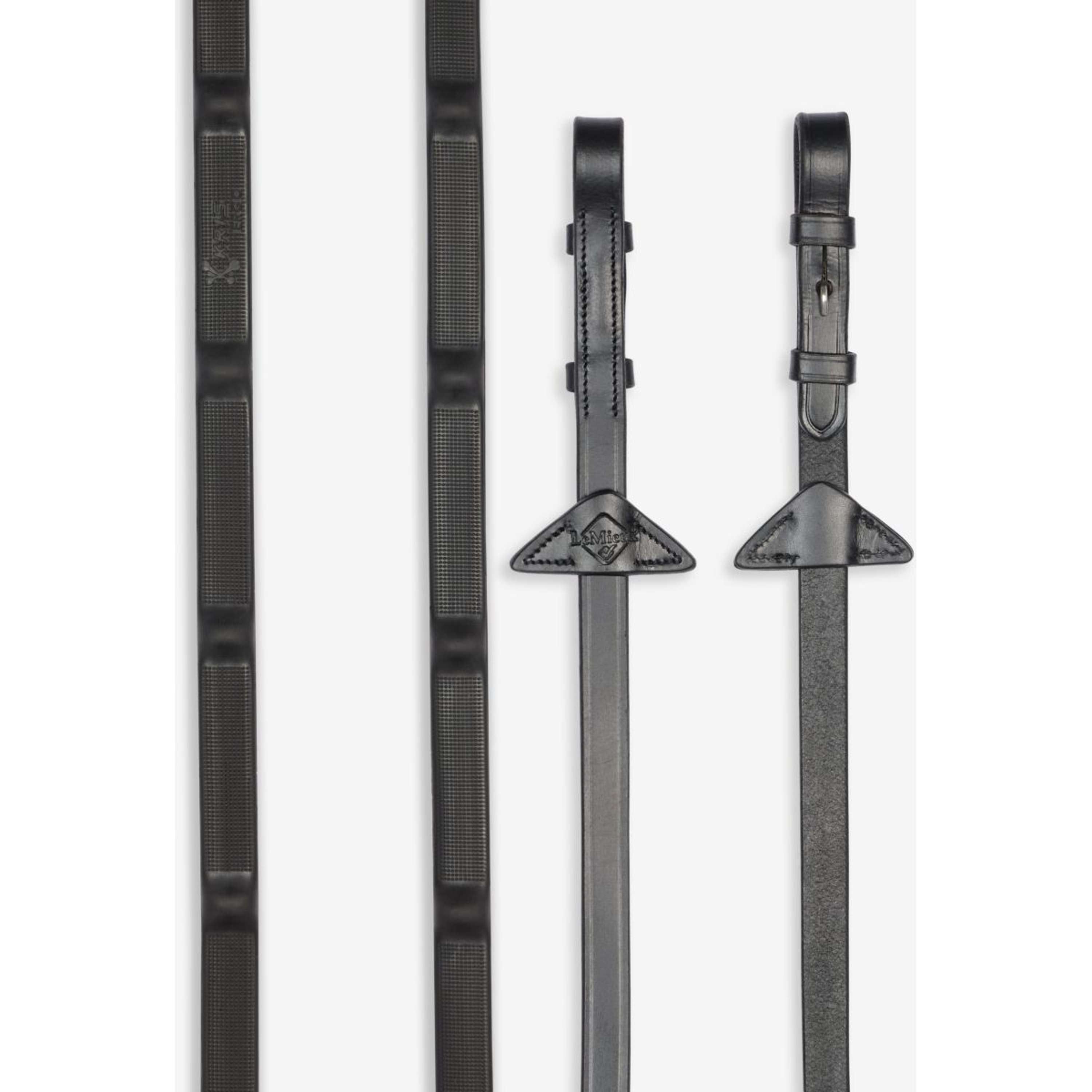 LeMieux Reins Ergo Grip Rubber Black