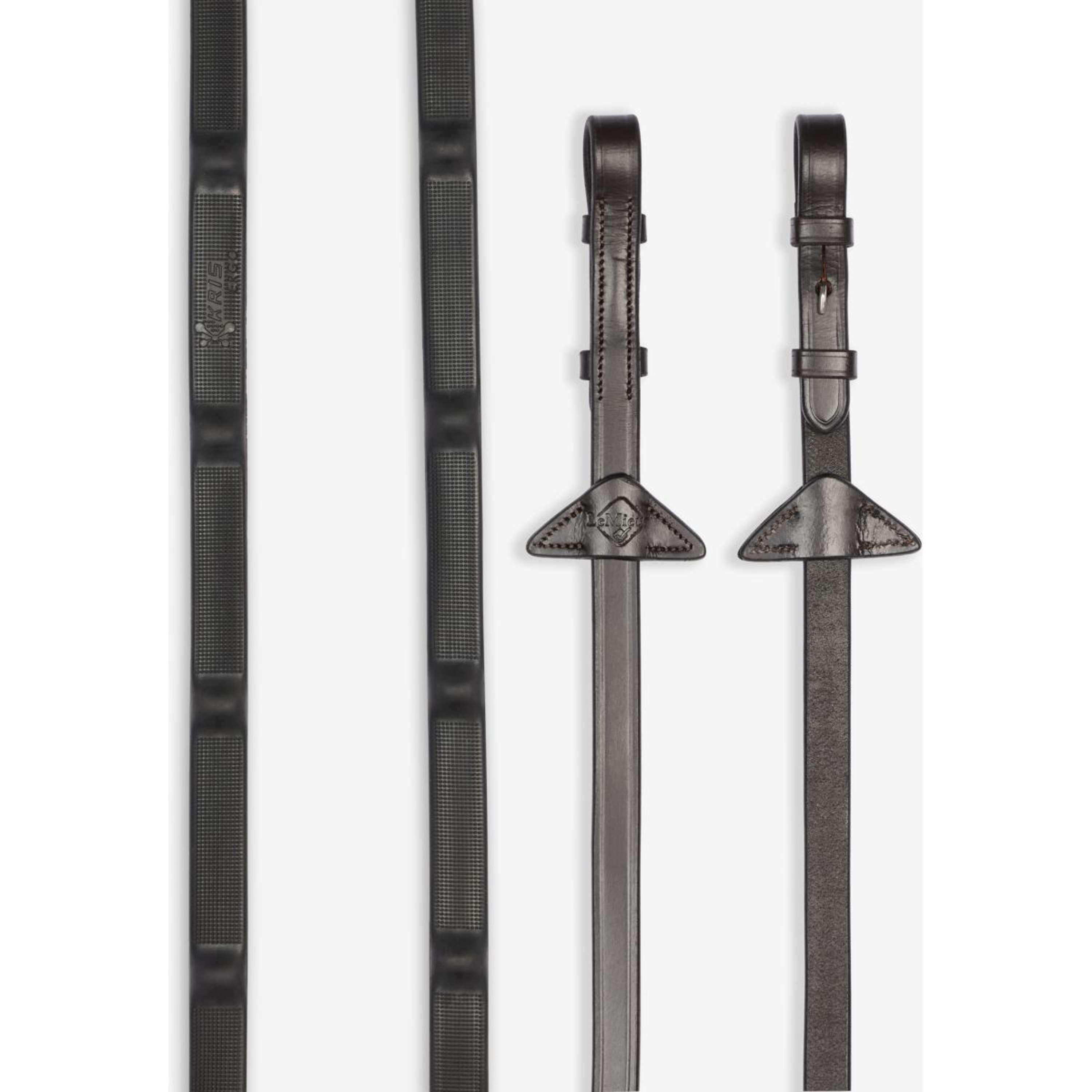 LeMieux Reins Ergo Grip Rubber Brown