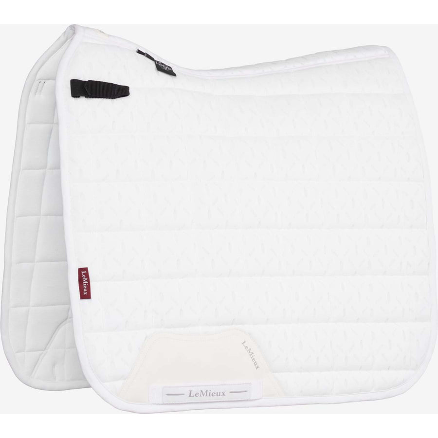 LeMieux Saddlepad 3D Mesh Self-Cool Square Dressage White
