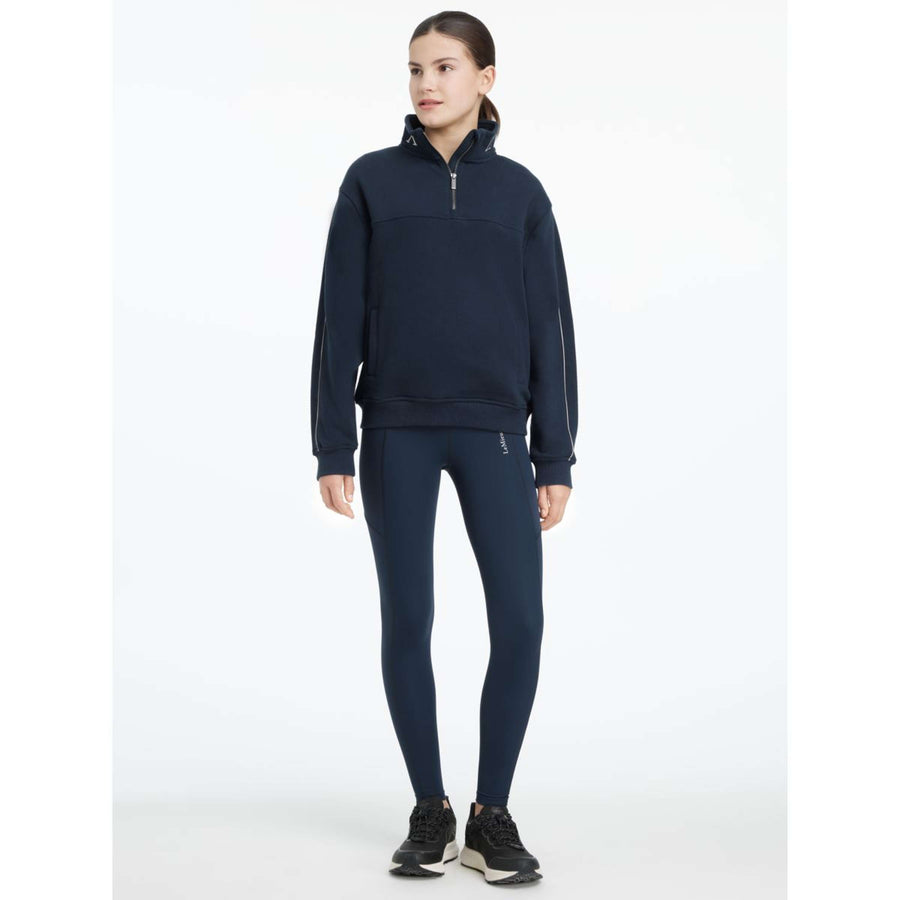 LeMieux Sweater Young Rider Kate Quarter Zip Navy