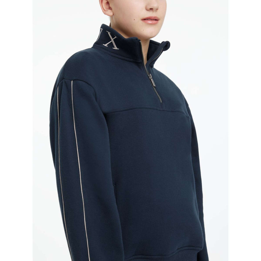 LeMieux Sweater Young Rider Kate Quarter Zip Navy