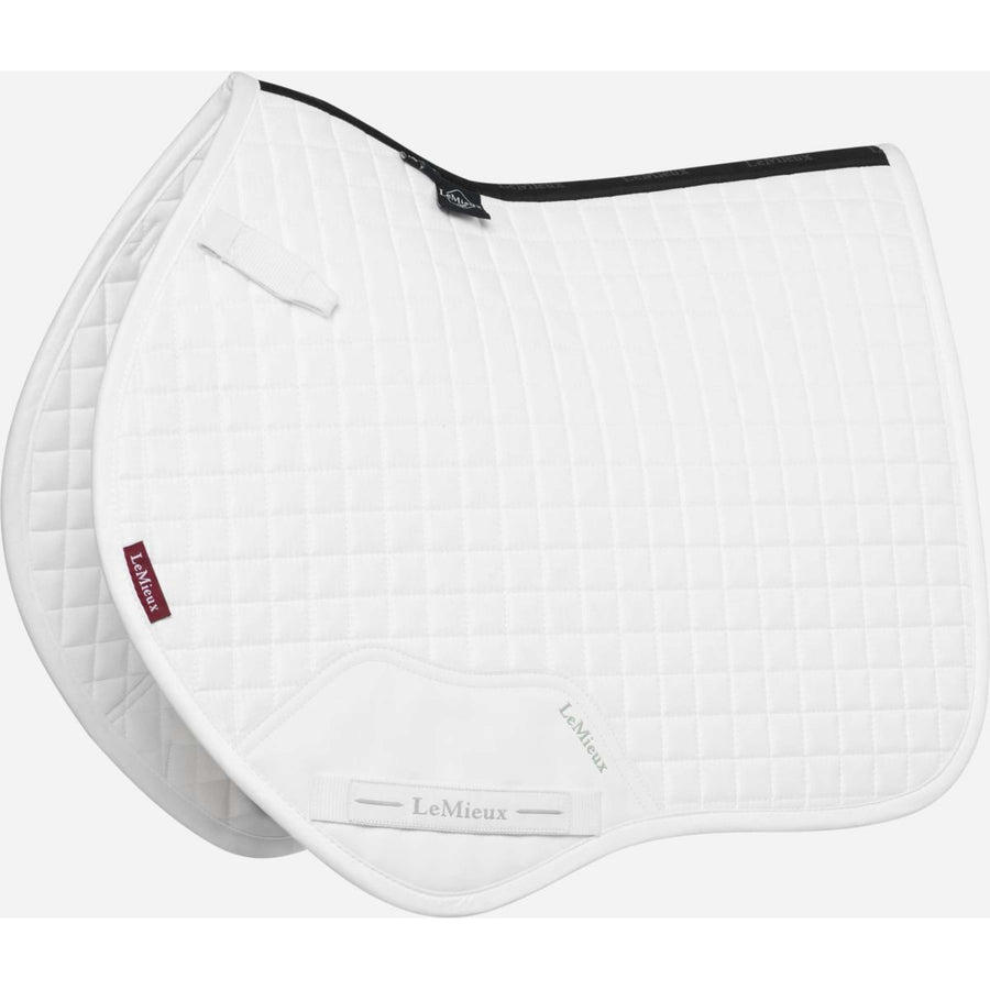 LeMieux Saddlepad Mini Suede Square Close Contact White